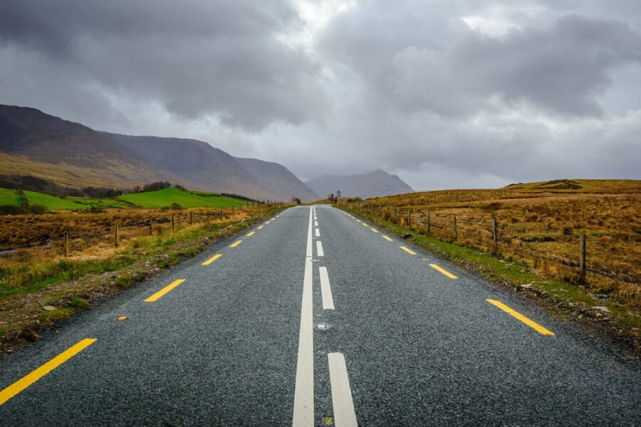 Stormy Irish Road